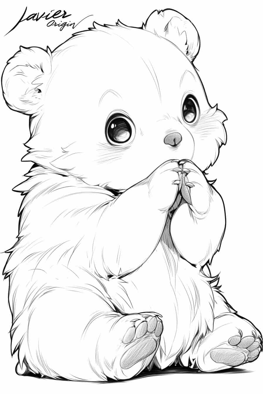 Osezno grizzly para colorear