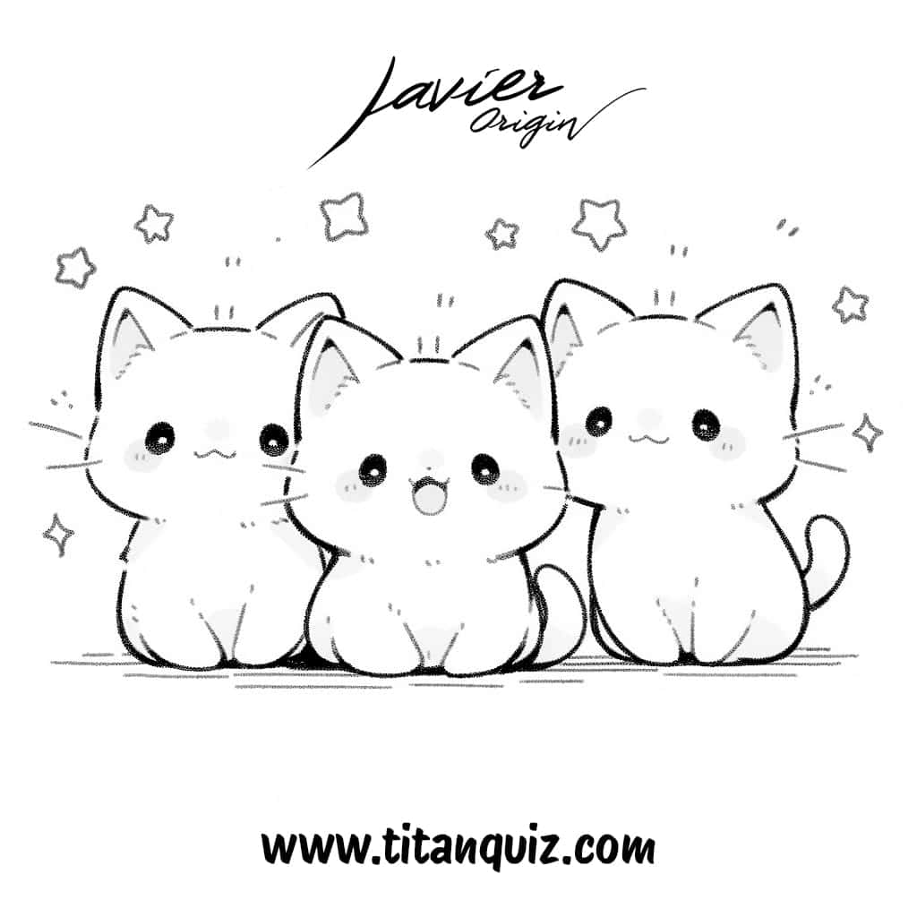 dibujos de gatos sencillos para colorear