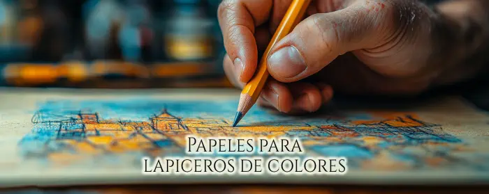 Papel para lapiceros de colores