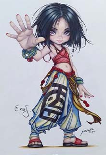 Dibujo coloreado con lapiceros de colores por Klaudhyn