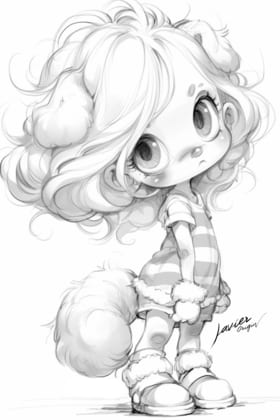 dibujo para imprimir y colorear con lápices de colores, recurso artístico de Javier Origin