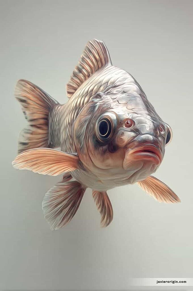 pez plateado iluminado con tonos suaves, referencia para estudiar reflejos metálicos y matices de color