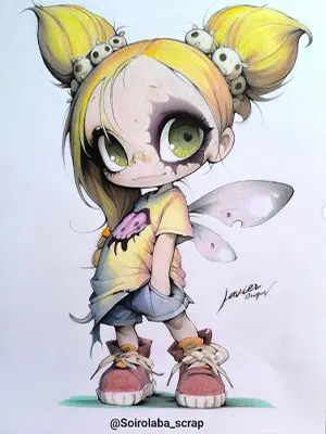 dibujo de Hada con coletas coloreado por soirolaba_scrap de Comunidad lapiceros Unidos