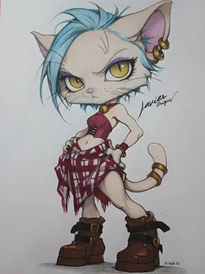 Dibujo de gata highlander coloreada por Gisele_batista de Comunidad lapiceros Unidos