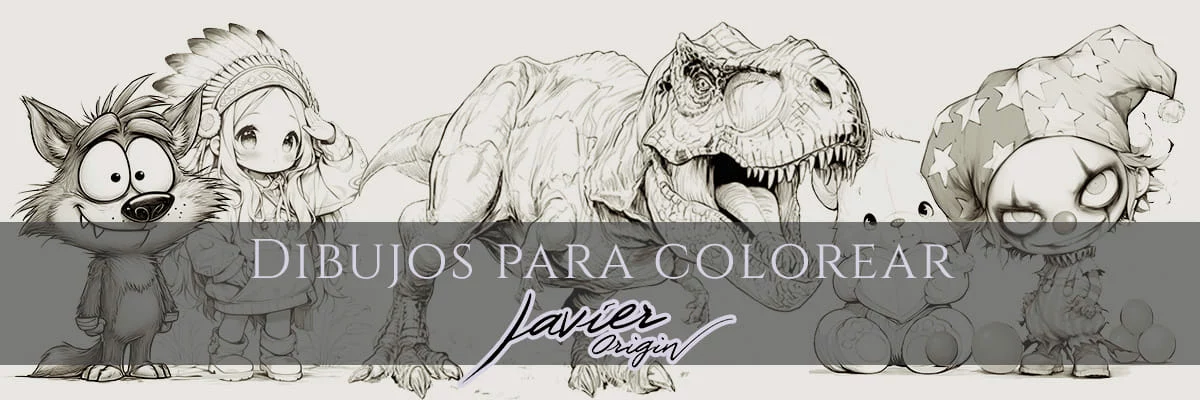 Dibujos para colorear y preparar paletas de lápices de colores
