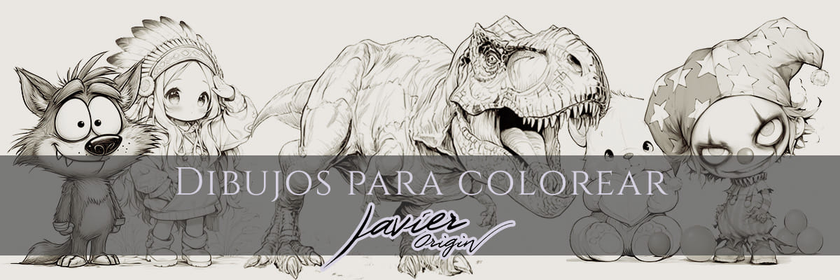 dibujos para colorear gratuitos de Javier Origin para lapiceros de colores