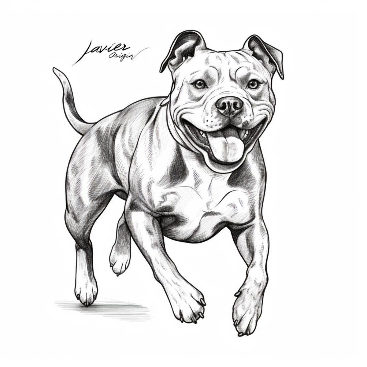 Staffordshire Bull terrier para colorear