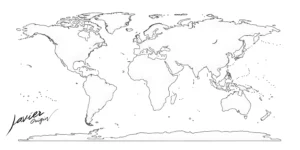 mapamundi para dibujar y colorear sencillo