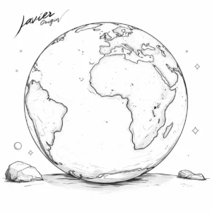 plantilla del mundo para dibujar gratis
