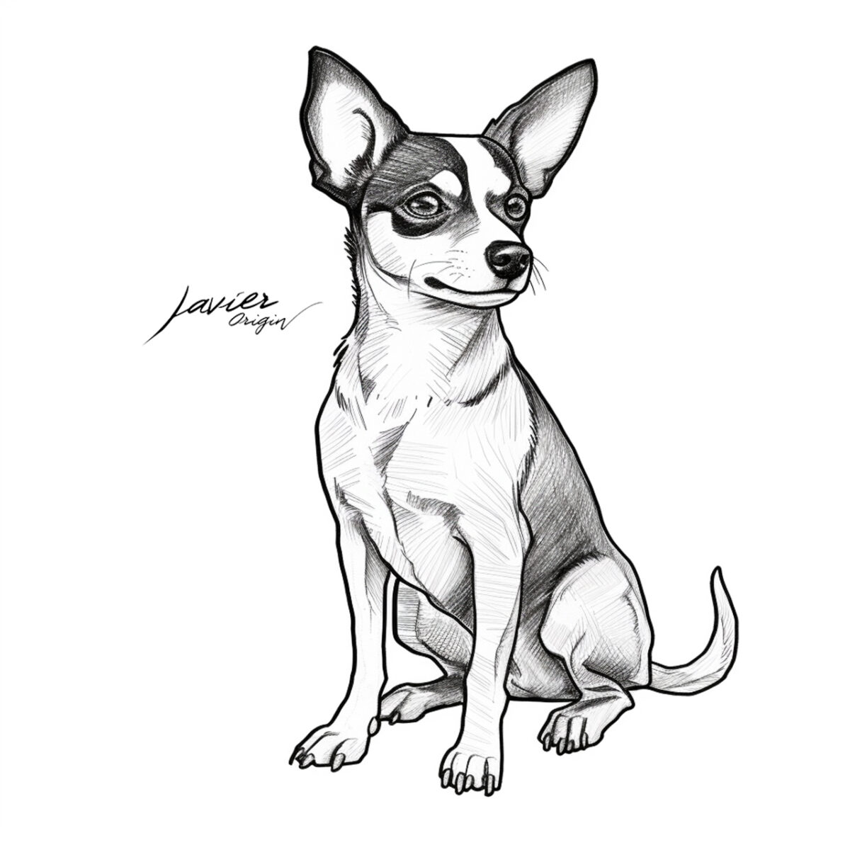 Rat Terrier para colorear
