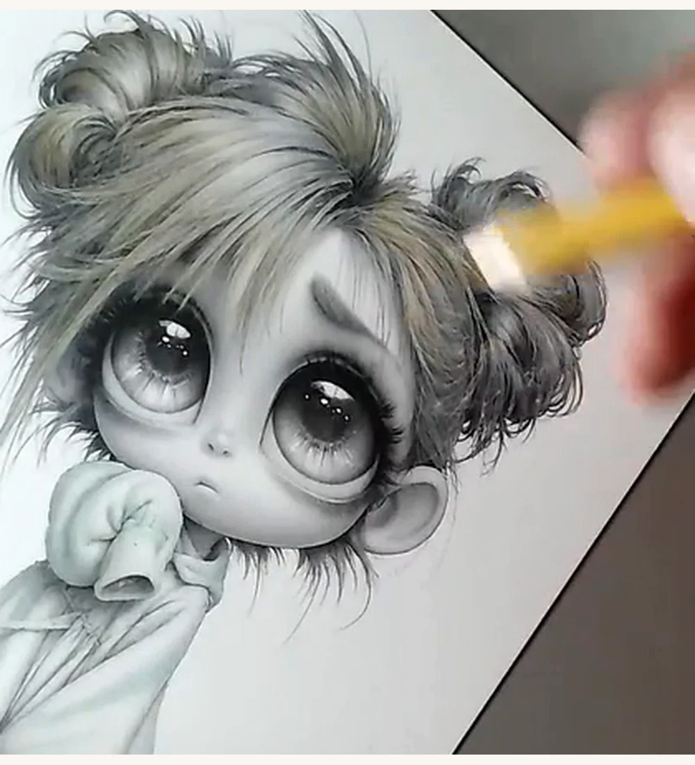 Primera capa cálida en el cabello del personaje