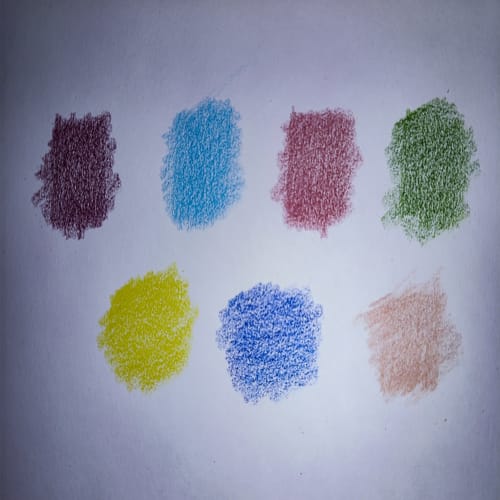 Dibujos para practicar paletas de lápices de colores por capas