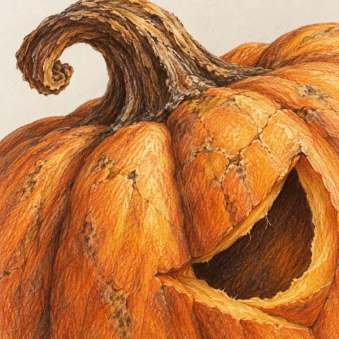 Paleta Polychromos para calabaza de Halloween en amarillo, naranja y marrón