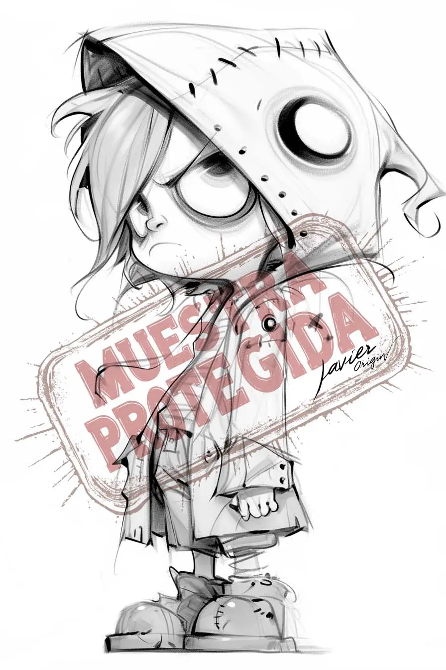 Personaje encapuchado de fantasía oscura de The Black Book Primer Trazo para colorear